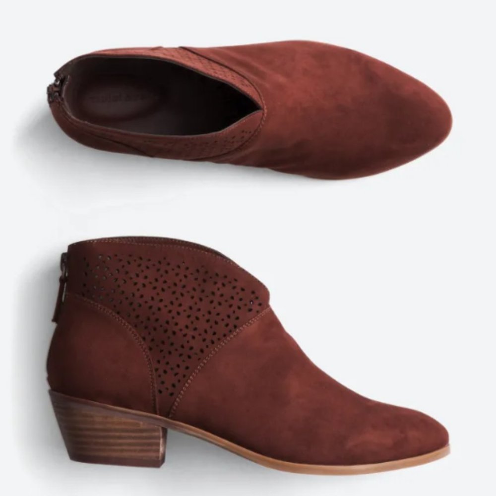 Violet & Red Ankle Booties